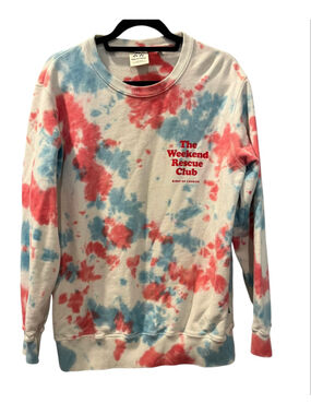 Birds Of Condor Weekend Rescue Club Tie Dye Crewneck Sweatshirt Golf Size Medium